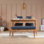 Hanah Home Banco Vina Azul Oscuro Lino 110cm